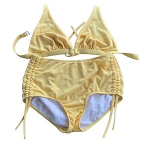Vintage Sears Bikini 2 Piece Swimsuit Yellow Women’s Size 10